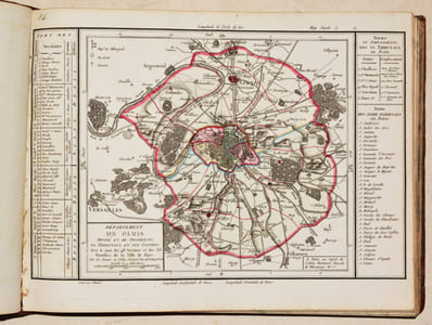 ATLAS NATIONAL PORTATIF DE LA FRANCE, destiné à l'instruction publique, composé de 93 cartes et d'un précis Méthodique et Élémentaire de la Nouvelle Géographie de la République dédié et présenté à l'Assemblée Nationale par les Auteurs de l'Atlas National de France. [Précédé de :] PRÉCIS ÉLÉMENTAIRE ET MÉTHODIQUE DE LA NOUVELLE GÉOGRAPHIE DE LA FRANCE, suivi d'une Table Alphabétique des Chefs-lieux de Cantons, indicative des Districts et Départemens auxquels ils appartiennent ; pour servir de développement à l'Atlas National portatif de la France, par les Auteurs de l'Atlas National de France.