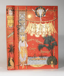AUX INDES ET EN AUSTRALIE DANS LE YACHT LE "SUNBEAM". Ouvrage traduit de l'anglais avec l'autorisation de Lord Brassey par Gaston Bonnefont. Illustré de 200 dessins de R. T. Pritchett, gravés sur bois par E. Whymper, J. D. Cooper et G. Pearson.