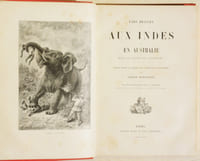 AUX INDES ET EN AUSTRALIE DANS LE YACHT LE "SUNBEAM". Ouvrage traduit de l'anglais avec l'autorisation de Lord Brassey par Gaston Bonnefont. Illustré de 200 dessins de R. T. Pritchett, gravés sur bois par E. Whymper, J. D. Cooper et G. Pearson. 