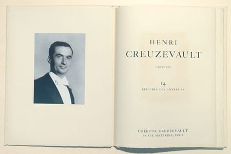 HENRI CREUZEVAULT (1905 - 1971). 14 reliures des années 50. 