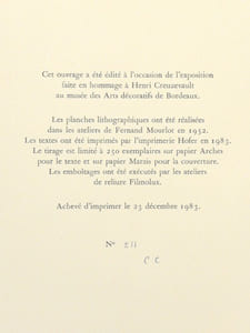 HENRI CREUZEVAULT (1905 - 1971). 14 reliures des années 50. 