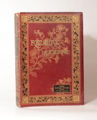 LA RELIURE MODERNE, artistique et fantaisiste. Illustrations reproduites d'après les originaux par P. Albert-Dujardin et dessins allégoriques de J. Adeline, G. Fraipont, A. Giraldon. Frontispice de Albert Lynch, gravé par Manesse.