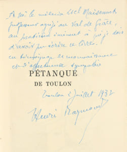 PÉTANQUE DE TOULON. Seize illustrations de Jean Bruller.