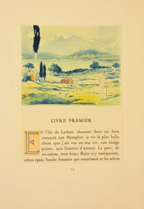 DAPHNIS ET CHLOÉ. Traduction d'Amyot, revue et complétée par Paul-Louis Courier. Ilustré de 23 gravures originales en noir et en couleurs par Henri Le Riche.