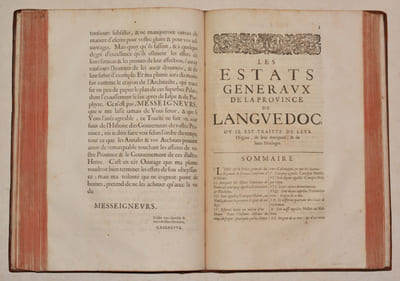 LE FRANC-ALLEU DE LA PROVINCE DE LANGUEDOC, establi et defendu. [Suivi de:] Les Estats generaux de la Province de Languedoc. 