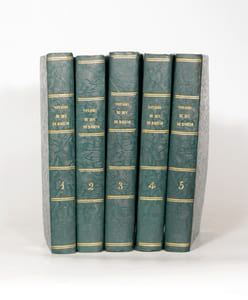 VOYAGE DU MARÉCHAL DUC DE RAGUSE en Hongrie, en Transylvanie, dans la Russie Méridionale, en Crimée, et sur les bords de la mer d'Azoff, à Constantinople, dans quelques parties de l'Asie-Mineure, en Syrie, en Palestine et en Égypte. [5 volumes]. 