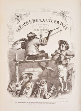 SCÈNES DE LA VIE PRIVÉE ET PUBLIQUE DES ANIMAUX. Vignettes par GRANDVILLE. Études de moeurs contemporaines publiées sous la direction de M. P.-J. ...