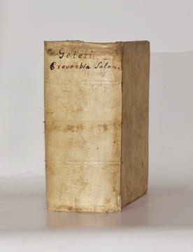 PROVERBIA REGUM SAPIENTISSIMI SALOMONIS, cum cura enucleata a Martino Geiero, [etc.]. . SALOMON - GEIER (Martin). 