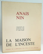 LA MAISON DE L'INCESTE. The House of incest. Traduit de l'américain par Jean Le Gall-Trocmé.  par NIN (Anaïs). 