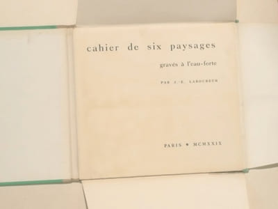 CAHIER DE SIX PAYSAGES gravés à l'eau-forte.