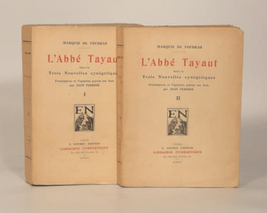L'ABBE TAYAUT suivi de TROIS NOUVELLES CYNEGETIQUES. Frontispices et vignettes gravés sur bois par Jean PERRIER. [2 volumes].