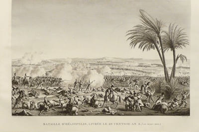 CAMPAGNES DES FRANCAIS SOUS LE CONSULAT ET L'EMPIRE. Album de 52 batailles et 100 portraits des maréchaux, généraux et personnages les plus illustres de l'époque et le portrait de napoléon accompagné d'un fac-similé de sa signature.
