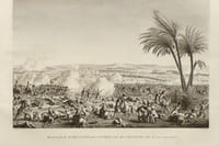 CAMPAGNES DES FRANCAIS SOUS LE CONSULAT ET L'EMPIRE. Album de 52 batailles et 100 portraits des maréchaux, généraux et personnages les plus illustres de l'époque et le portrait de napoléon accompagné d'un fac-similé de sa signature.