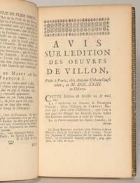 OEUVRES de François Villon : avec les remarques de diverses personnes.