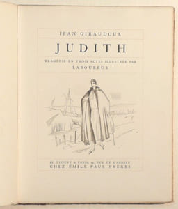 JUDITH. Tragédie en trois actes illustrée par LABOUREUR.