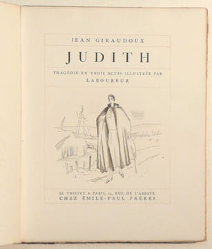 JUDITH. Tragédie en trois actes illustrée par LABOUREUR.. GIRAUDOUX (Jean).