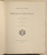 CARTULAIRE DU PRIEURE DE SAINT-FLOUR. Préface de A. Bruel.