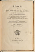 MEMOIRE SUR LES COURANTS DE LA MANCHE, DE LA MER D'ALLEMAGNE ET DU CANAL DE SAINT-GEORGE, suivi de quelques documents sur la navigation dans la Déroute et le Raz Blanchart, et sur les courants particuliers à ces deux passages ; publié sous le ministère de M. l'Amiral Duperré. par MONNIER (P.). - Image 2