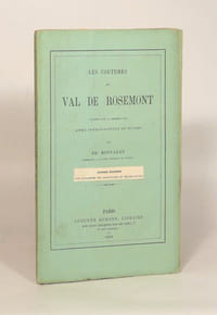 LES COUTUMES DU VAL DE ROSEMONT publiées pour la première fois avec introduction et notes par Ed. Bonvalot.