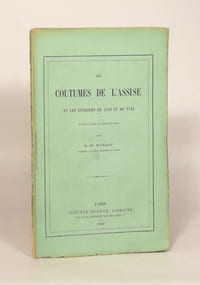 LES COUTUMES DE L'ASSISE ET LES TERRIERS DE 1573 ET DE 1742 publiées pour la première fois par M. Ed. Bonvalot.