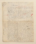 LETTRE AUTOGRAPHE racontant l'attaque d'HASSI INIFEG ou HASSI RHEZEL, ayant eu lieu le 16 juillet 1903 dans le Sahara occidental, en Algérie. par SALLES (Raymond Anice Dominique). - Image 1