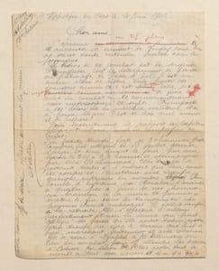 LETTRE AUTOGRAPHE racontant l'attaque d'HASSI INIFEG ou HASSI RHEZEL, ayant eu lieu le 16 juillet 1903 dans le Sahara occidental, en Algérie.