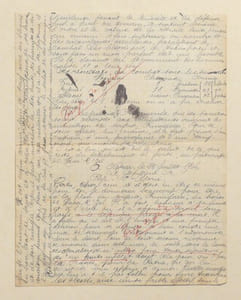 LETTRE AUTOGRAPHE racontant l'attaque d'HASSI INIFEG ou HASSI RHEZEL, ayant eu lieu le 16 juillet 1903 dans le Sahara occidental, en Algérie.