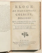 RECUEIL FACTICE DE TROIS PLAQUETTES : "RÉPONSE DE M. NECKER au discours prononcé par M. de Calonne à l'Assemblée des Notables, concernant les finances de l'Etat" - "LETTRE À M. DE BRIENNE, Chef du Conseil des Finances" - "ÉLOGE DE JEAN-BAPTISTE COLBERT". par NECKER (Jacques).  - Image 2