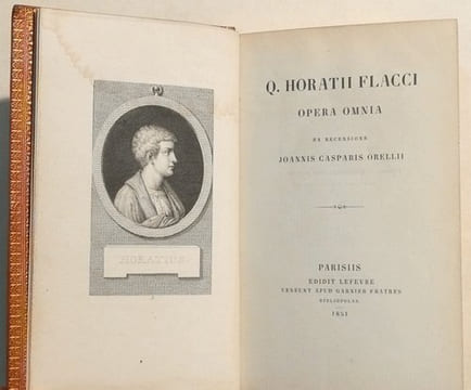 Q. HORATII FLACCI OPERA OMNIA. Ex recensione Joannis Casparis Orellii.. HORACE. 