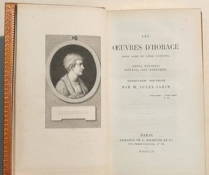 LES OEUVRES D'HORACE. Odes - Satires - Epîtres - Art poétique. Traduction nouvelle par M. Jules Janin.. HORACE.