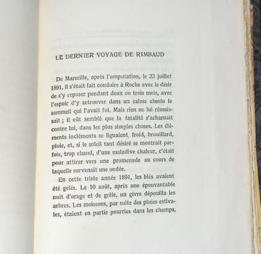 RELIQUES. Rimbaud mourant - Mon frère Arthur - Le dernier voyage de Rimbaud - Rimbaud catholique - Dans les remous de la bataille (passages ...