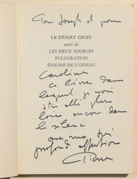 LE DÉSERT CROIT suivi de LES DEUX SOURCES - FULGURATION - ENIGME DE L'OISEAU.