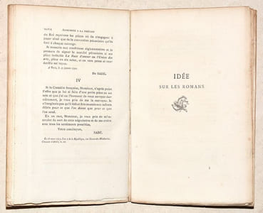 IDÉE SUR LES ROMANS. Publiée avec préface, notes et documents inédits par Octave Uzanne.