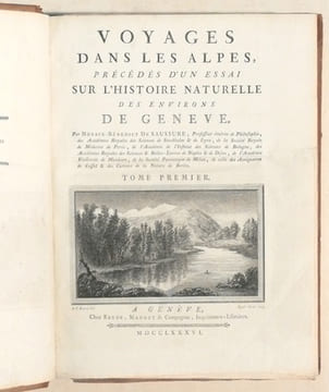 VOYAGES DANS LES ALPES, précédés d'un essai sur l'histoire naturelle des environs de Genève. TOME I.. SAUSSURE (Horace-Bénedict de).
