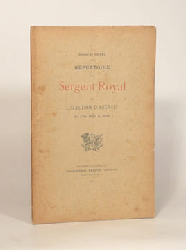 RÉPERTOIRE D'UN SERGENT ROYAL DE L'ÉLECTION D'AGENAIS en l'an 1650 & 1654.. COUYBA (Docteur L.).