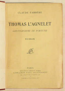 THOMAS L'AGNELET, gentilhomme de fortune.. FARRÈRE (Claude).