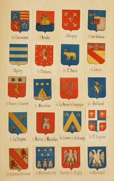 NOBILIAIRE DE GUIENNE ET DE GASCOGNE. Revue des familles d'ancienne chevalerie ou anoblies de ces provinces, antérieures à 1789, avec leurs ...