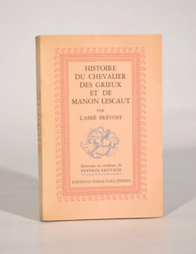 HISTOIRE DU CHEVALIER DES GRIEUX ET DE MANON LESCAUT. Avec des gravures en couleurs de Sylvain SAUVAGE.. PRÉVOST (Abbé). 
