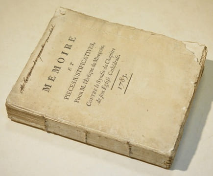MÉMOIRE ET PIÈCES JUSTIFICATIVES, pour M. l'Évêque de MIREPOIX. Contre le Syndic du Chapitre de son Église Cathédrale.. [CAMBON (François-Tristan ...