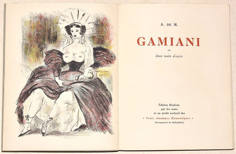 GAMIANI ou Deux Nuits d'excès.. MUSSET (Alfred de).