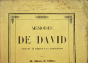 MÉMOIRES DE DAVID, peintre et député à la convention. par MIETTE DE VILLARS. - Image 2