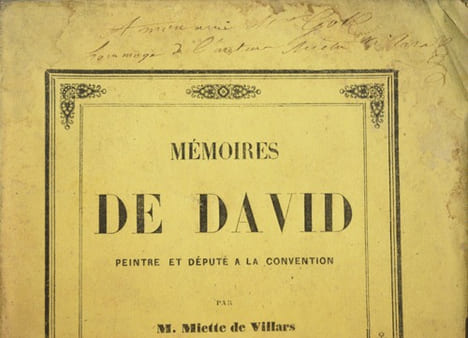 MÉMOIRES DE DAVID, peintre et député à la convention.. MIETTE DE VILLARS.