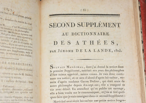 DICTIONNAIRE DES ATHÉES ANCIENS ET MODERNES.. MARÉCHAL (Sylvain) - LA LANDE (Jérôme de).