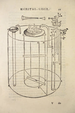 HERONIS ALEXANDRINI SPIRITALIUM LIBER. A Federico Commandino Urbinate, ex graeco, nuper in latinum conversus.. HÉRON D'ALEXANDRIE.
