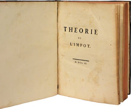 THÉORIE DE L'IMPÔT.. MIRABEAU (Victor Riqueti, Marquis de).