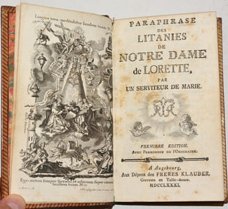 PARAPHRASE DES LITANIES DE NOTRE DAME DE LORETTE, par un serviteur de Marie.