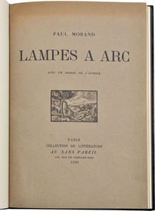 LAMPES À ARC. Avec un dessin de l'auteur.
