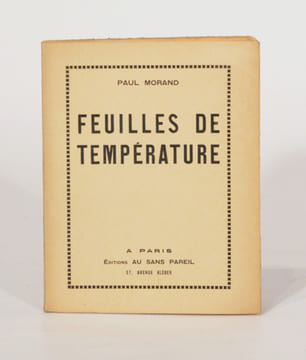 FEUILLES DE TEMPÉRATURE.. MORAND (Paul).