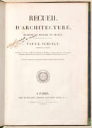 RECUEIL D'ARCHITECTURE, dessiné et mesuré en Italie, dans les années 1791, 92 et 93, par F. L. Schuelt, architecte à Nantes. par SCHUELT (F. L.). - Image 2