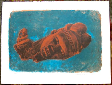 NATURE MORTE AFRICAINE. Lithographie.